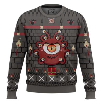 Hooktab The Beholder Dungeons & Dragons Ugly Christmas Sweater