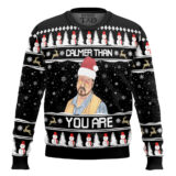 Hooktab The Big Lebowski Calmer Than You Are Ugly Christmas Sweater