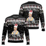 Hooktab The Big Lebowski Calmer Than You Are Ugly Christmas Sweater