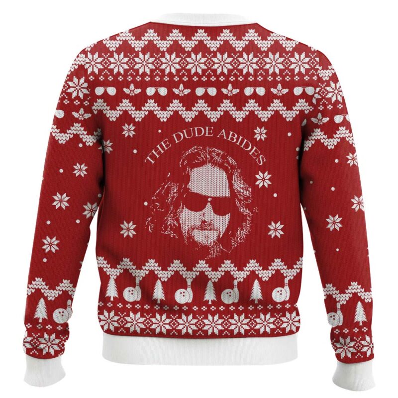 Hooktab The Big Lebowski The Dude Abides Ugly Christmas Sweater Hooktab The Big Lebowski The Dude Abides Ugly Christmas Sweater