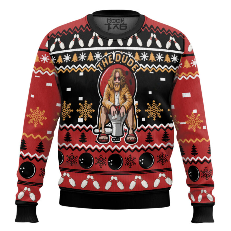 Hooktab The Big Lebowski The Dude Ugly Christmas Sweater