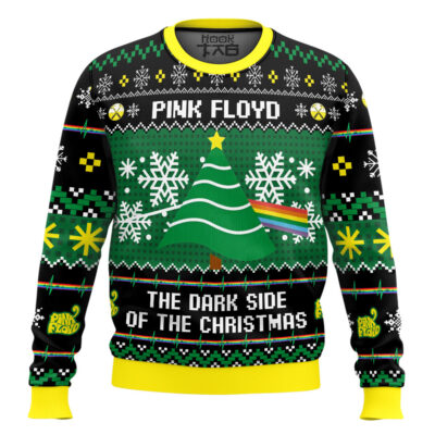 Hooktab The Bright Side Of The Christmas Pink Floyd Ugly Christmas Sweater