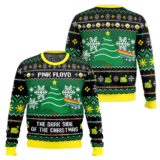 Hooktab The Bright Side Of The Christmas Pink Floyd Ugly Christmas Sweater