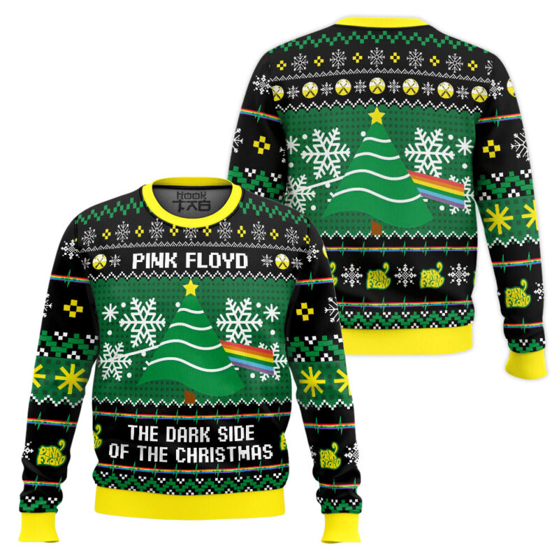 Hooktab The Bright Side Of The Christmas Pink Floyd Ugly Christmas Sweater Hooktab The Bright Side Of The Christmas Pink Floyd Ugly Christmas Sweater