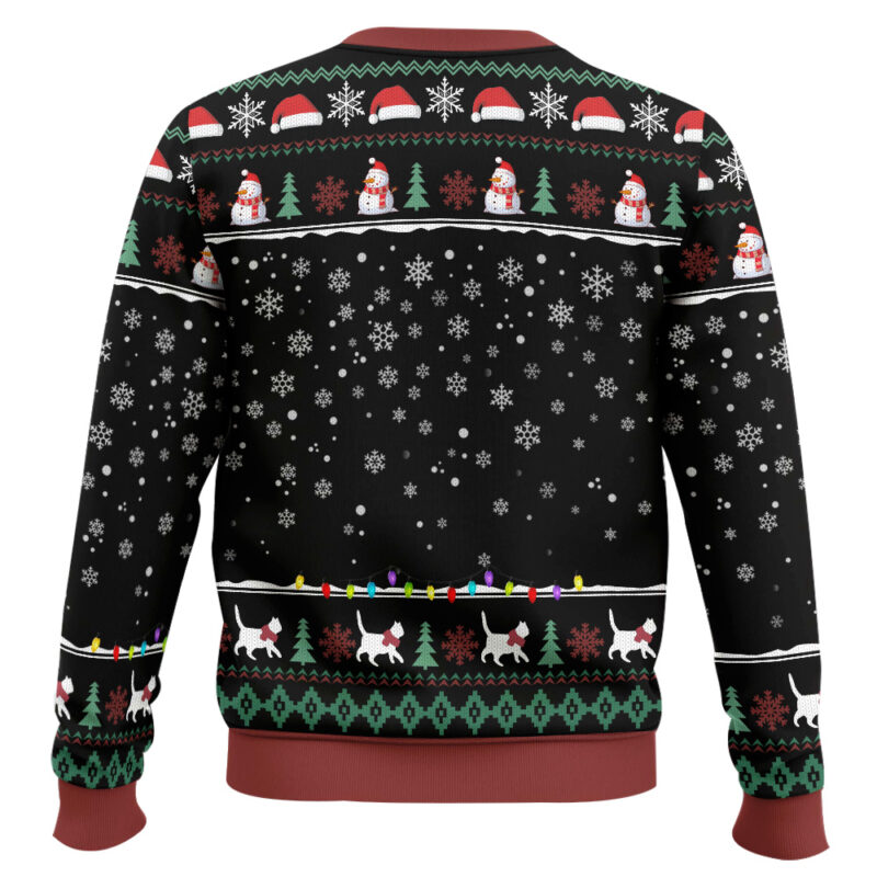 Hooktab The Cat On The Naughty List Ugly Christmas Sweater Hooktab The Cat On The Naughty List Ugly Christmas Sweater