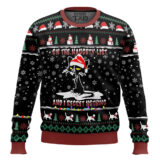 Hooktab The Cat On The Naughty List Ugly Christmas Sweater