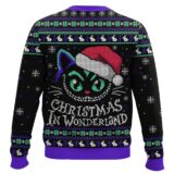 Hooktab The Cheshire Cat Christmas In Wonderland Ugly Christmas Sweater