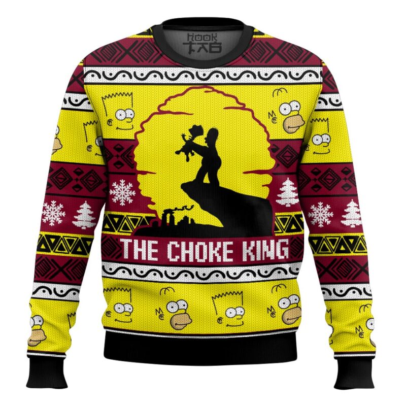 Hooktab The Choke King The Simpsons Ugly Christmas Sweater