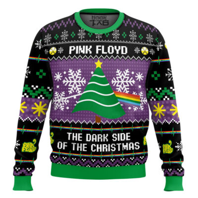 Hooktab The Dark Side Of The Christmas Pink Floyd Ugly Christmas Sweater