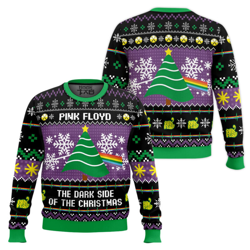 Hooktab The Dark Side Of The Christmas Pink Floyd Ugly Christmas Sweater Hooktab The Dark Side Of The Christmas Pink Floyd Ugly Christmas Sweater