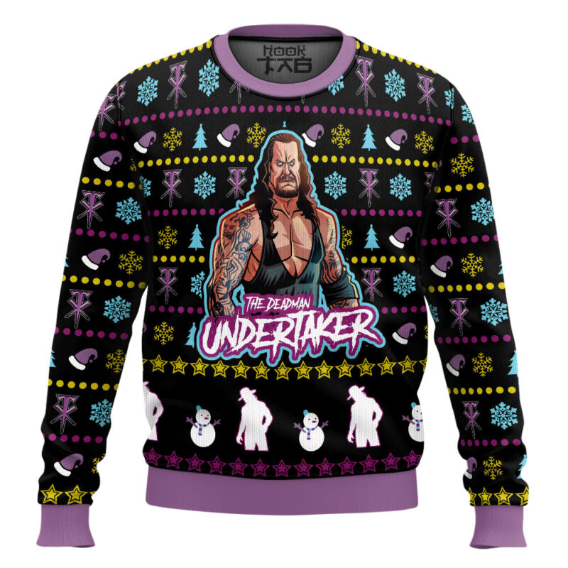 Hooktab The Deadman Undertaker WWE Ugly Christmas Sweater