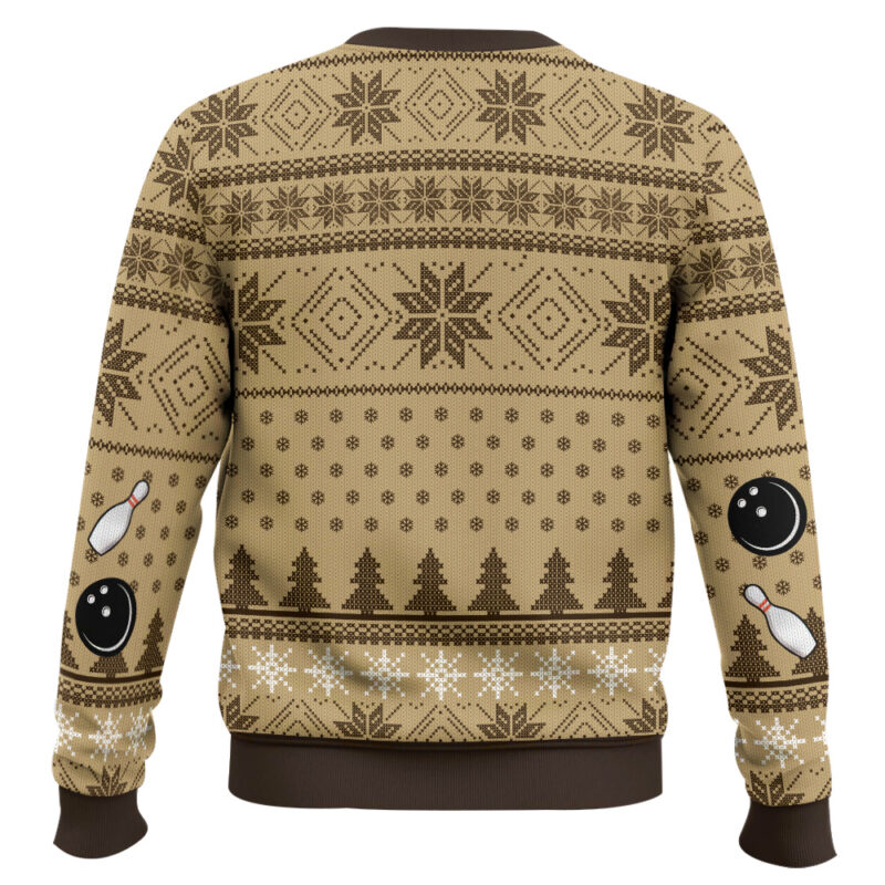 Hooktab The Dude Abides The Big Lebowski Ugly Christmas Sweater Hooktab The Dude Abides The Big Lebowski Ugly Christmas Sweater