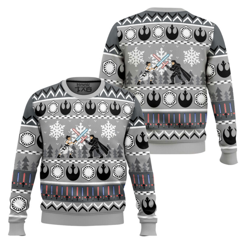 Hooktab The Duel Star Wars Ugly Christmas Sweater Hooktab The Duel Star Wars Ugly Christmas Sweater