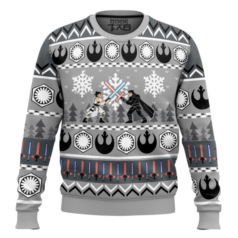 Hooktab The Duel Star Wars Ugly Christmas Sweater Hooktab The Duel Star Wars Ugly Christmas Sweater