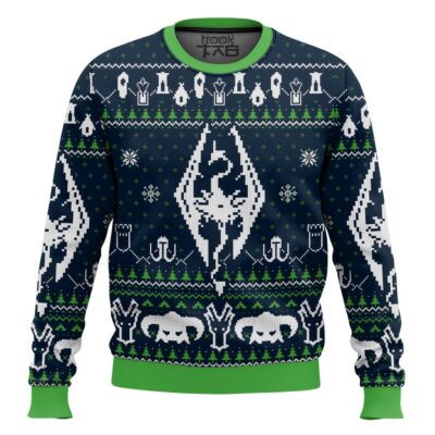 Hooktab The Elder Scrolls V: Skyrim Ugly Christmas Sweater