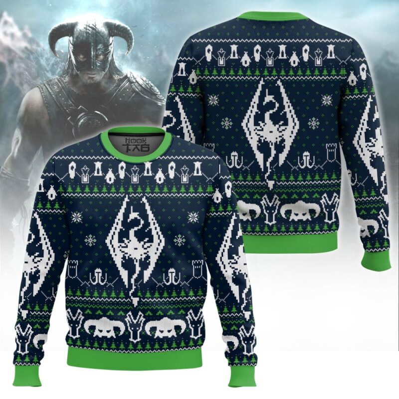 Hooktab The Elder Scrolls V: Skyrim Ugly Christmas Sweater Hooktab The Elder Scrolls V: Skyrim Ugly Christmas Sweater