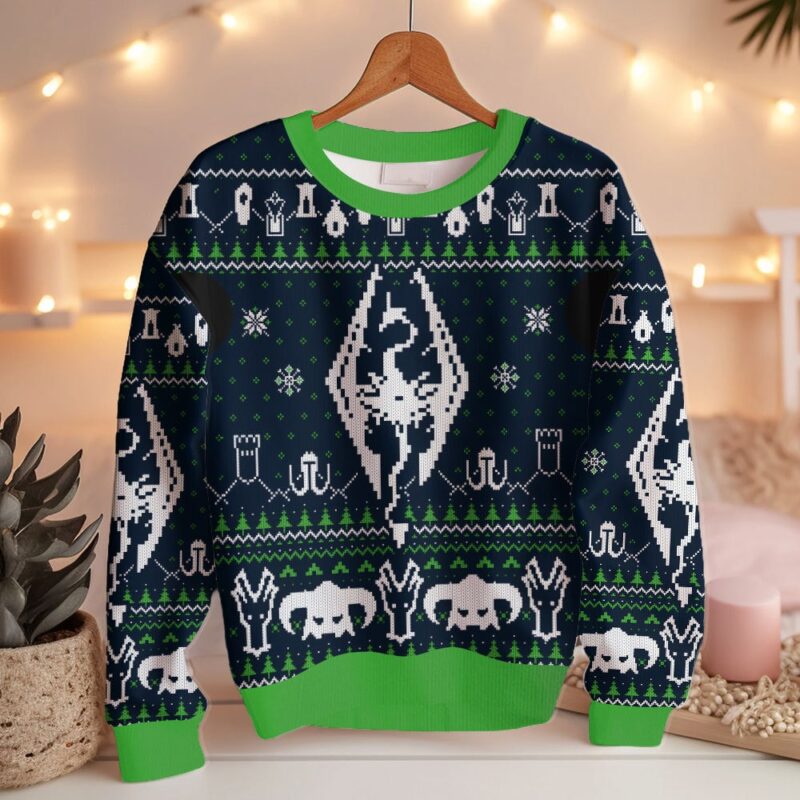 Hooktab The Elder Scrolls V: Skyrim Ugly Christmas Sweater Hooktab The Elder Scrolls V: Skyrim Ugly Christmas Sweater