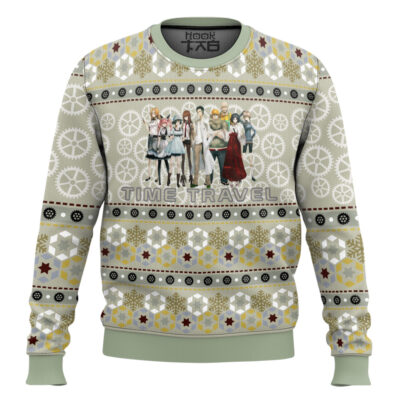 Hooktab The Elite Team Steins Gate Ugly Christmas Sweater