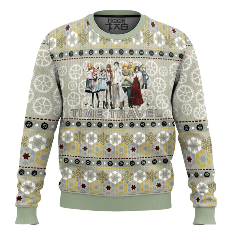 Hooktab The Elite Team Steins Gate Ugly Christmas Sweater Hooktab The Elite Team Steins Gate Ugly Christmas Sweater