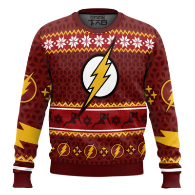 Hooktab The Flash DC Ugly Christmas Sweater
