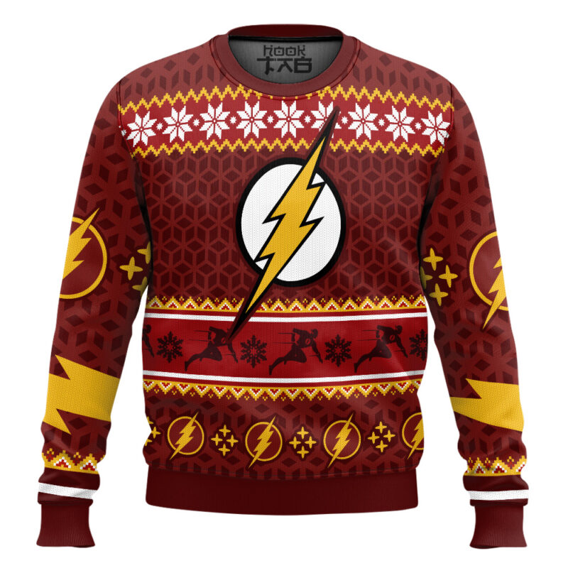 Hooktab The Flash DC Ugly Christmas Sweater