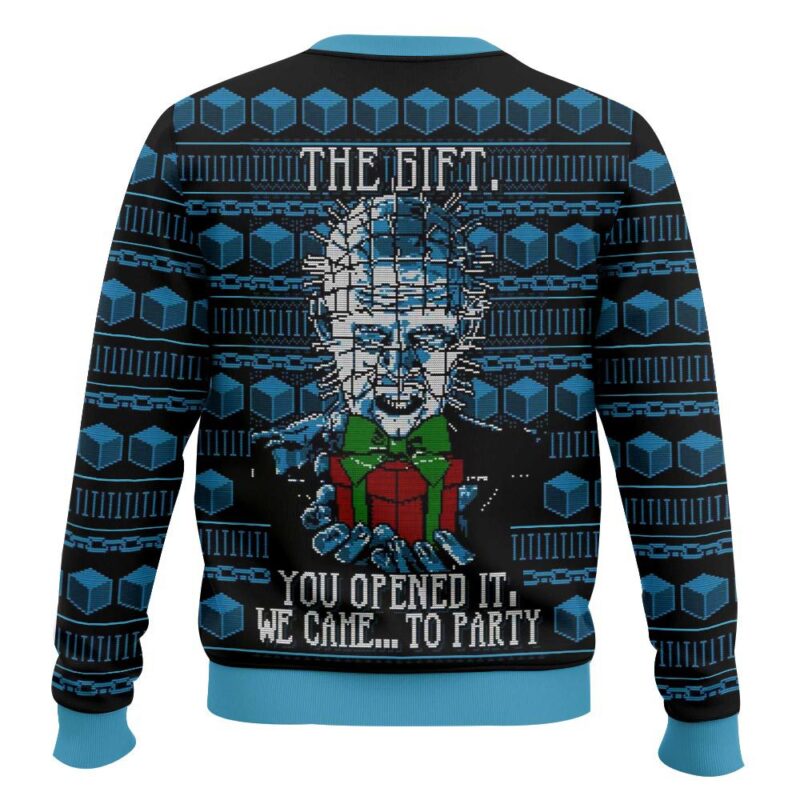 Hooktab The Gift Hellraiser Ugly Christmas Sweater Hooktab The Gift Hellraiser Ugly Christmas Sweater