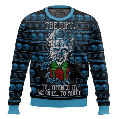 Hooktab The Gift Hellraiser Ugly Christmas Sweater