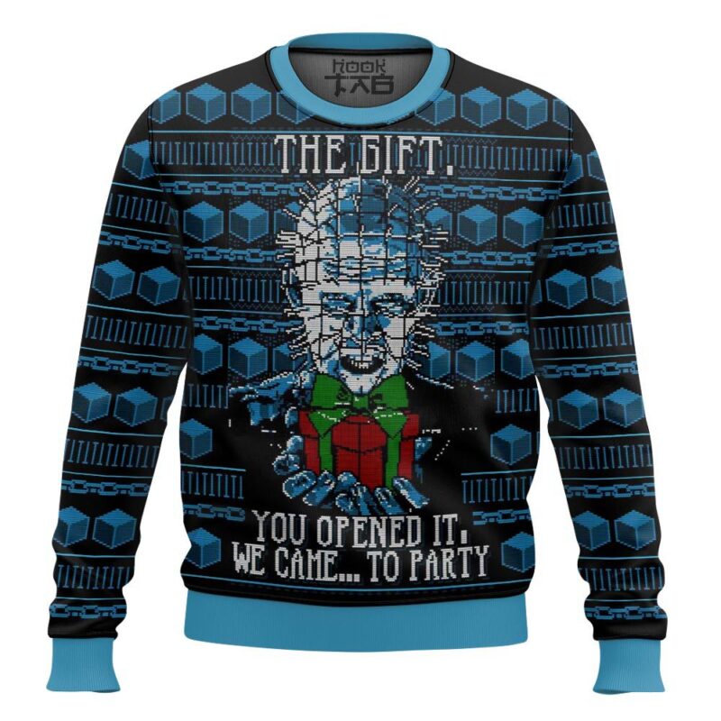 Hooktab The Gift Hellraiser Ugly Christmas Sweater