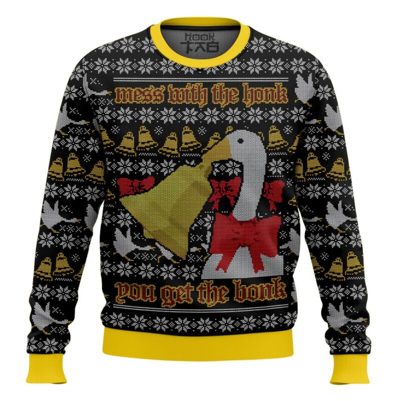 Hooktab The Goose Gets The Bonk Ugly Christmas Sweater