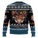Hooktab The Great Ramen Off Kanagawa Ugly Christmas Sweater