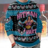 Hooktab The Hitman Bret Hart WWE Ugly Christmas Sweater