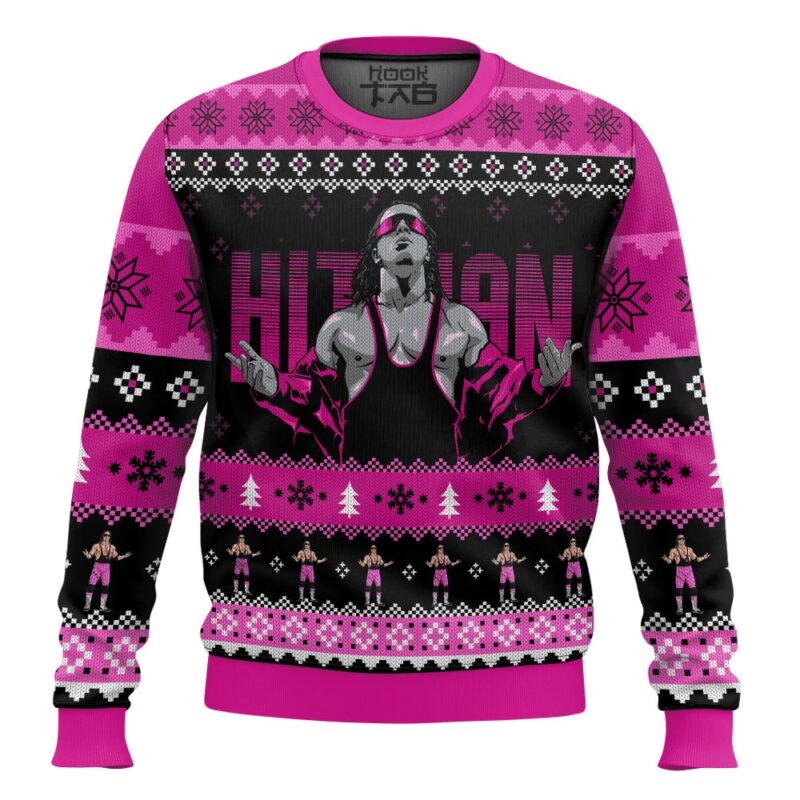 Hooktab The Hitman WWE Ugly Christmas Sweater