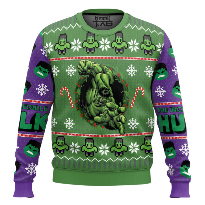 Hooktab The Incredible Hulk Ugly Christmas Sweater