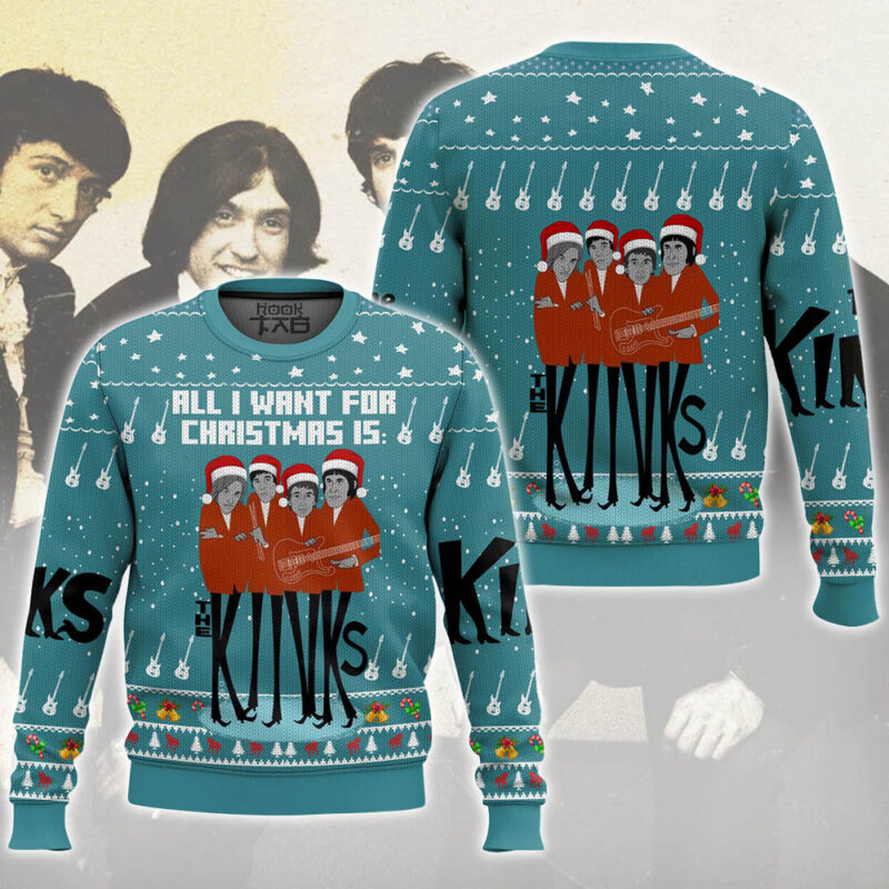Hooktab The Kinks Ugly Christmas Sweater Hooktab The Kinks Ugly Christmas Sweater