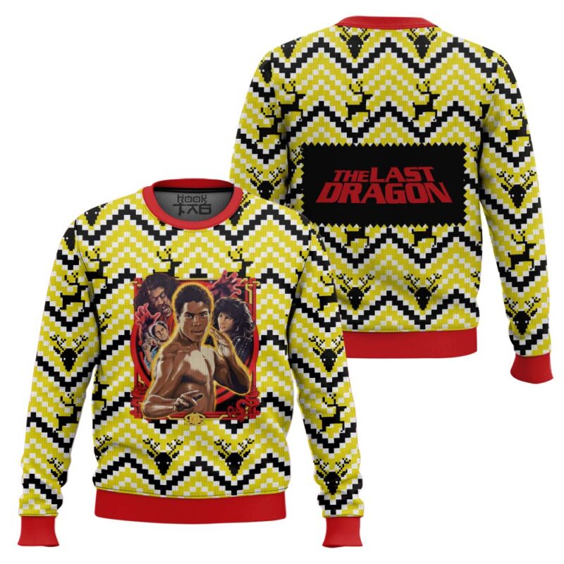 Hooktab The Last Dragon 1985 Ugly Christmas Sweater Hooktab The Last Dragon 1985 Ugly Christmas Sweater