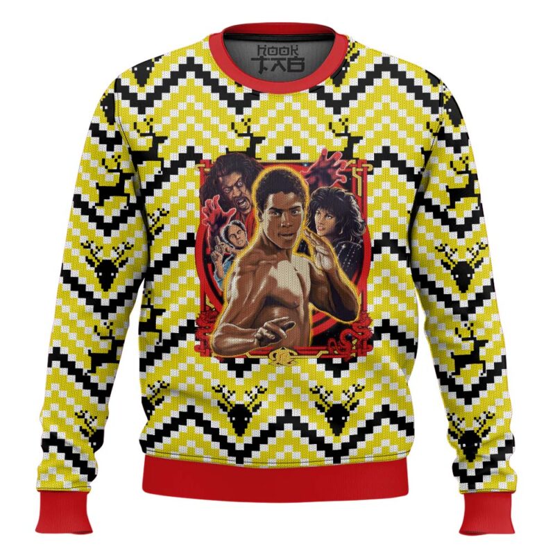 Hooktab The Last Dragon 1985 Ugly Christmas Sweater