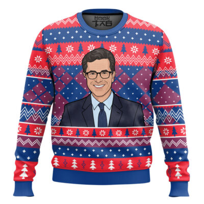 Hooktab The Late Show with Stephen Colbert Ugly Christmas Sweater