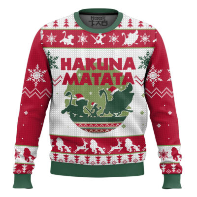 Hooktab The Lion King Christmas Hakuna Matata Ugly Christmas Sweater