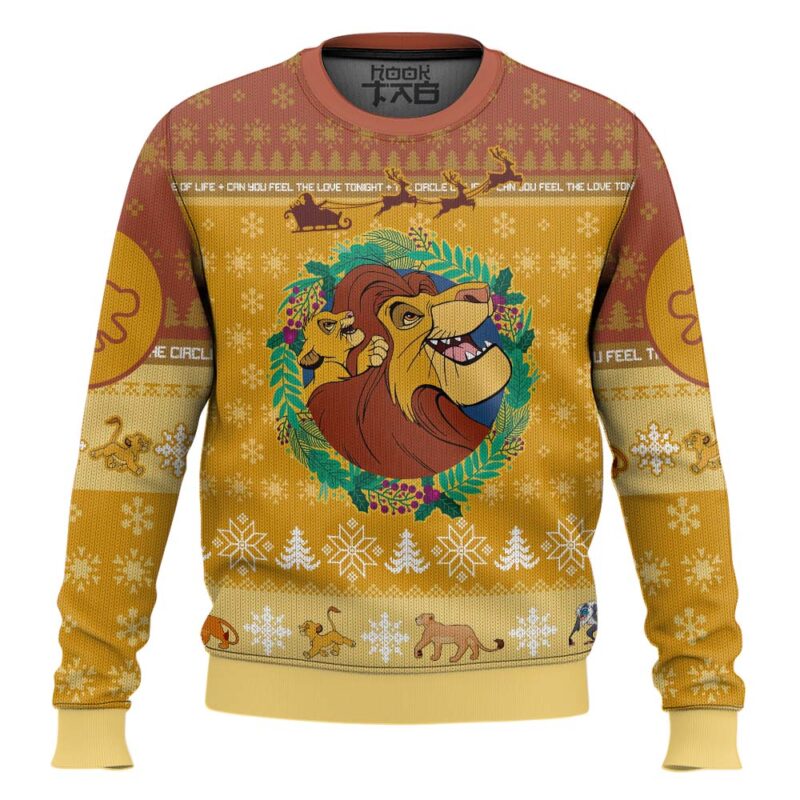 Hooktab The Lion King Father And Son Ugly Christmas Sweater