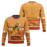 Hooktab The Lion King Hakuna Matata Friendship Ugly Christmas Sweater