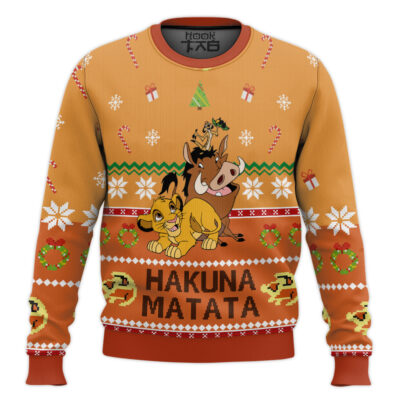 Hooktab The Lion King Hakuna Matata Friendship Ugly Christmas Sweater