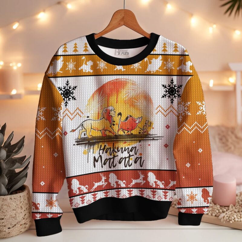 Hooktab The Lion King Hakuna Matata Remember Who You Are Ugly Christmas Sweater Hooktab The Lion King Hakuna Matata Remember Who You Are Ugly Christmas Sweater