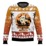Hooktab The Lion King Hakuna Matata Silhouette Ugly Christmas Sweater