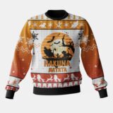 Hooktab The Lion King Hakuna Matata Silhouette Ugly Christmas Sweater