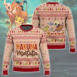 Hooktab The Lion King Hakuna Matata Ugly Christmas Sweater