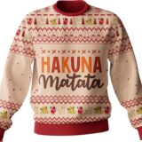 Hooktab The Lion King Hakuna Matata Ugly Christmas Sweater