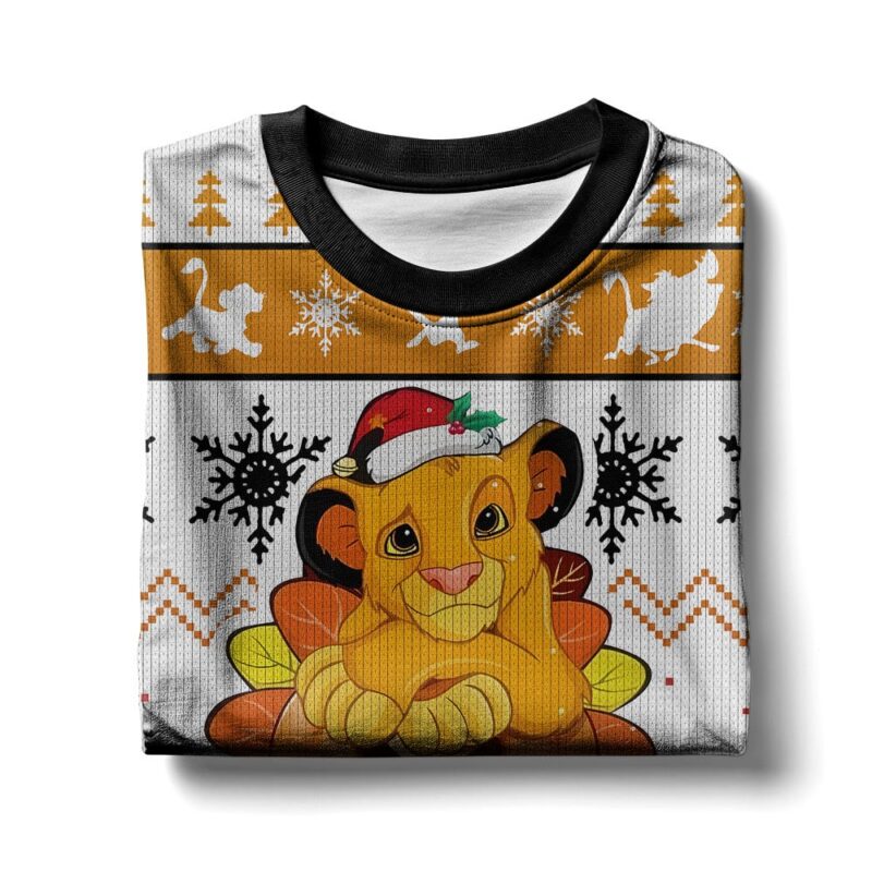 Hooktab The Lion King Happy Hallothanksmas Ugly Christmas Sweater Hooktab The Lion King Happy Hallothanksmas Ugly Christmas Sweater