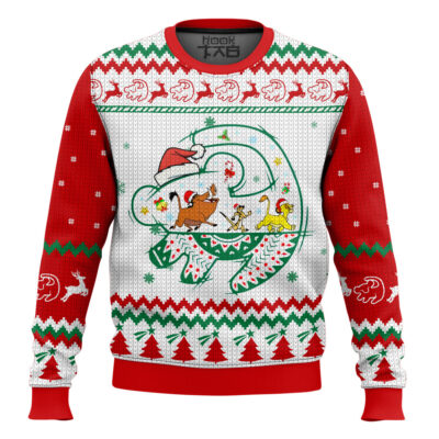 Hooktab The Lion King Ho Ho Ho Ugly Christmas Sweater