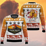 Hooktab The Lion King Pride Rock Ugly Christmas Sweater