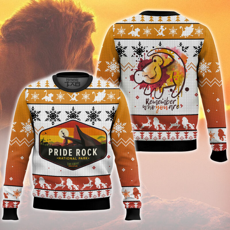 Hooktab The Lion King Pride Rock Ugly Christmas Sweater Hooktab The Lion King Pride Rock Ugly Christmas Sweater